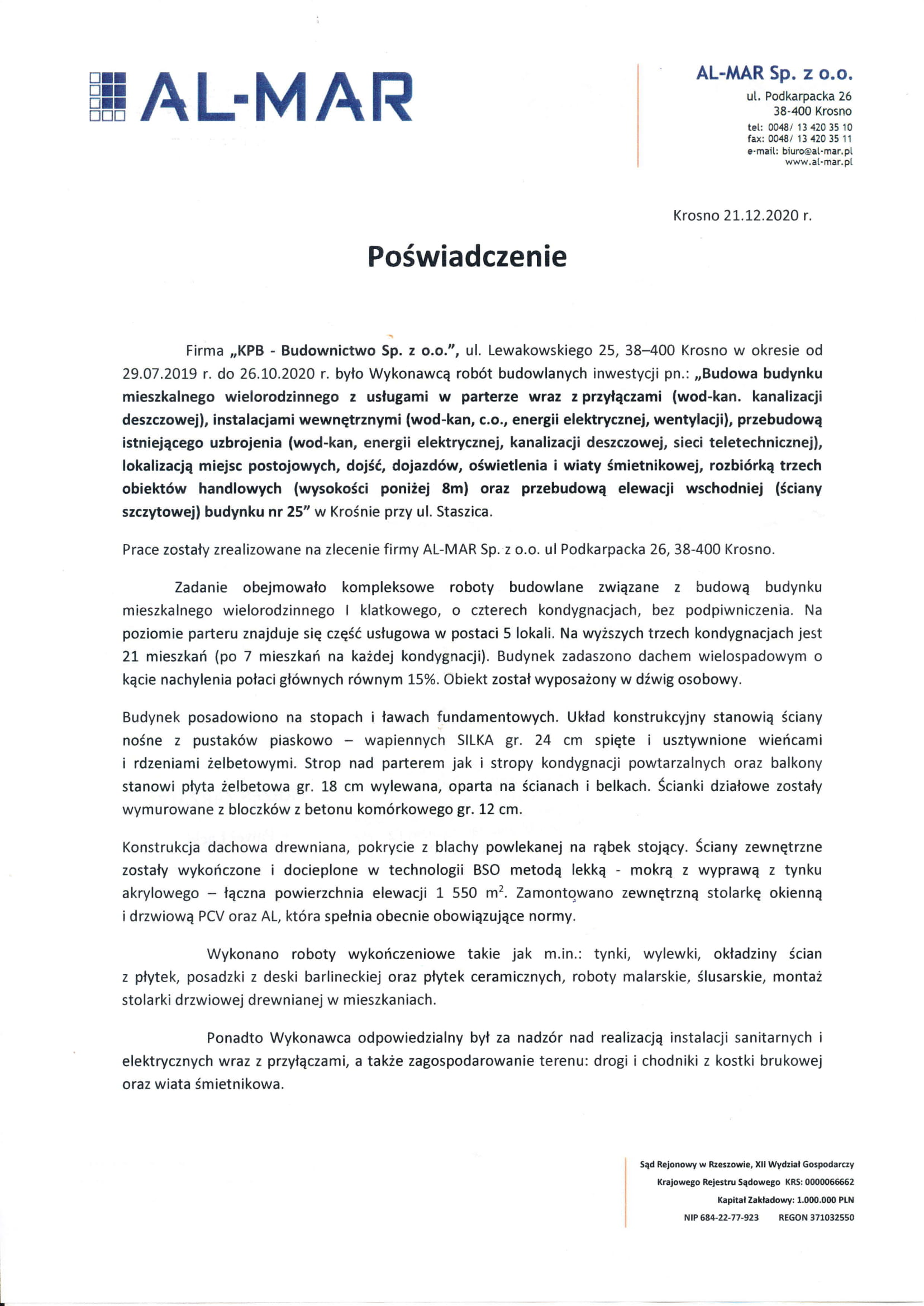 Krosno - Budynek mieszkalny ul. Staszica-1