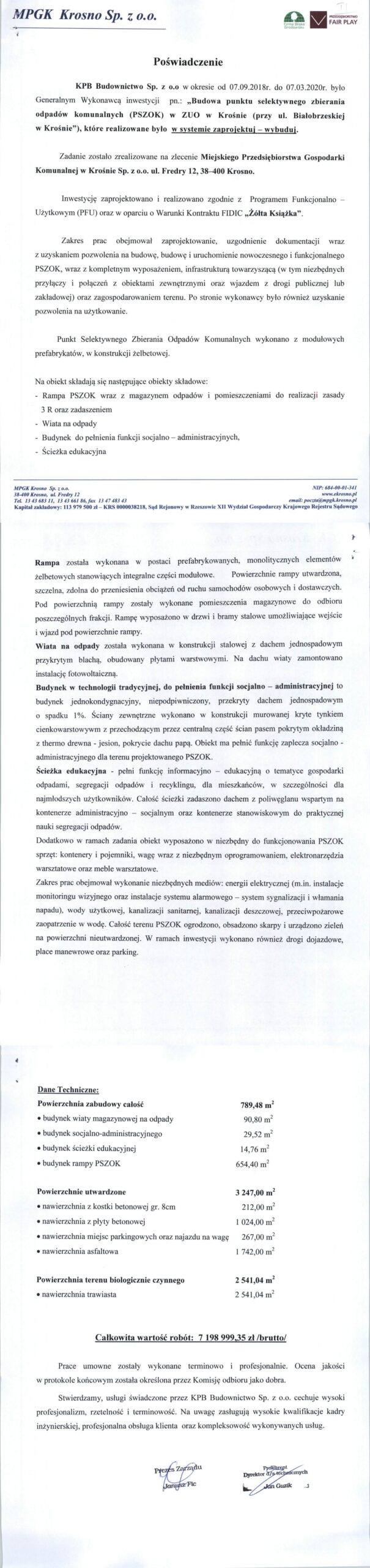 Krosno - PSZOK MPGK-pionowe