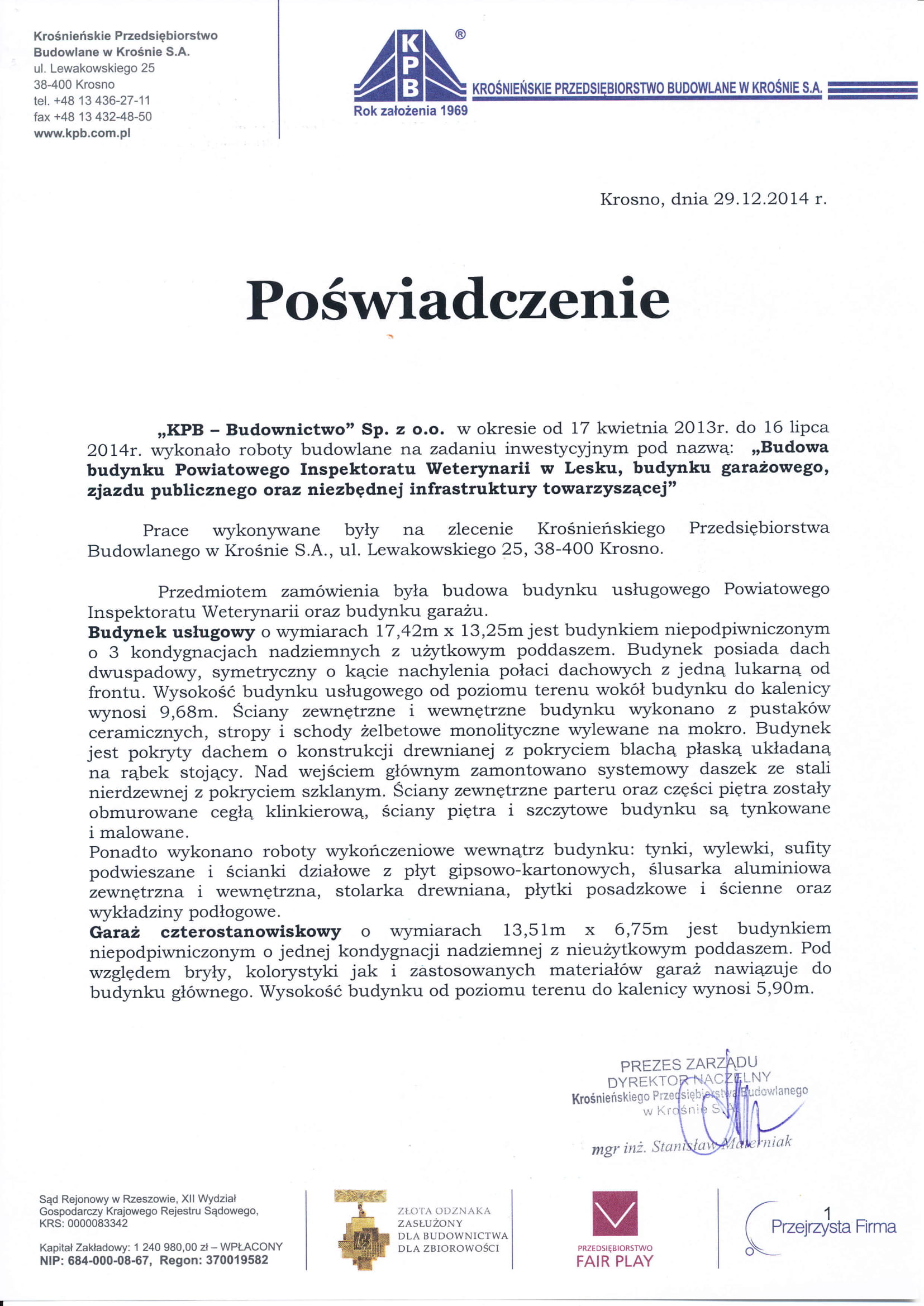 Poświadczenie - Lesko weterynaria - właściwe-1