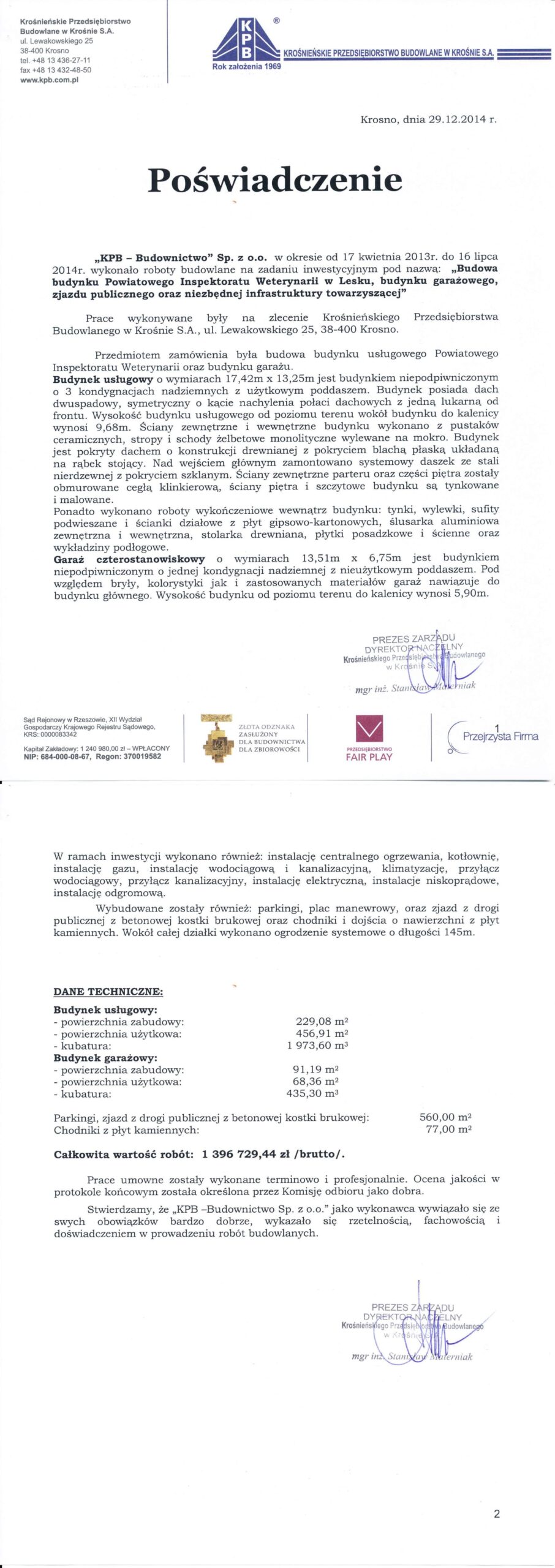 Poświadczenie - Lesko weterynaria - właściwe-pionowe