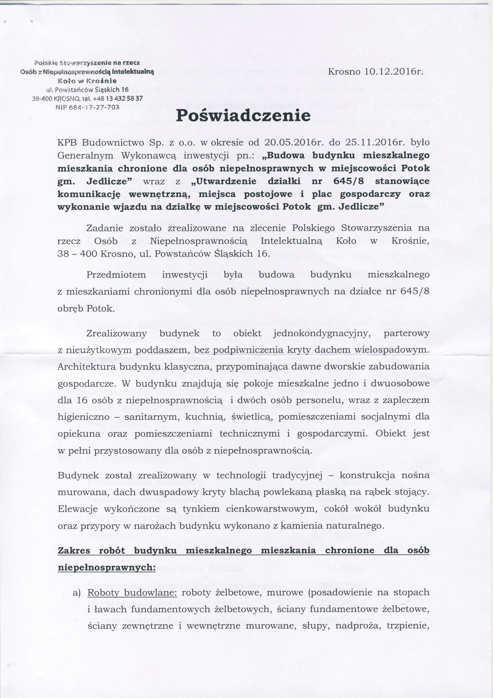 Poświadczenie - Potok mieszkania chronione-1